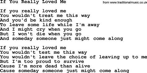 if you really love me|if you really love me lyrics.